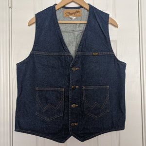 Vintage Wrangler Denim Vest - Authentic Western